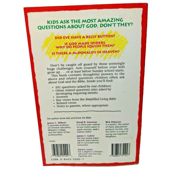 Questions Children Ask: 101 Questions Children Ask about God by David Veerman… - Picture 2 of 2